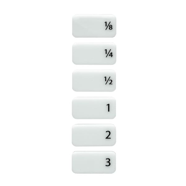 Reusable Fraction Numbered Filter Tabs (Set of 6)