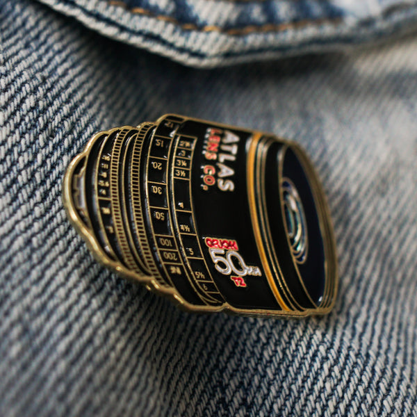 50mm Atlas Anamorphic Lens Enamel Pin