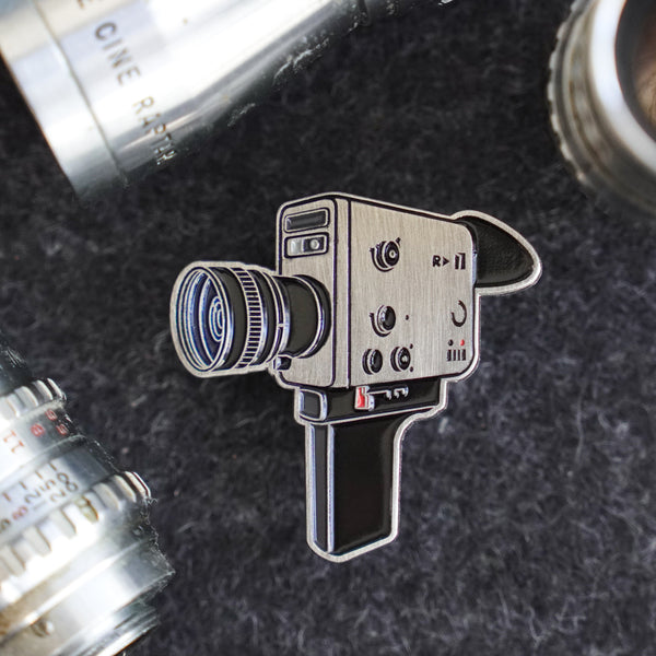 Super 8 Camera Enamel Pin