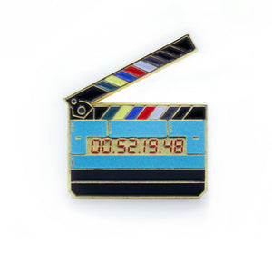 Timecode Slate Enamel Pin (Glow in the Dark)